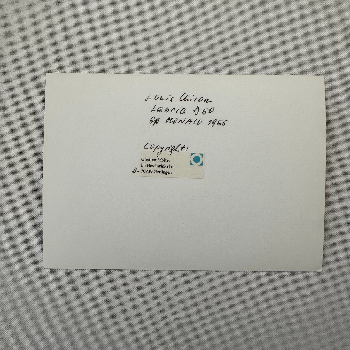 Louis Chiron Lancia D250 1955 Monaco Grand Prix Racing Photo Photograph Modern