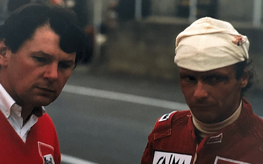 McLaren Racing Niki Lauda John Barnard F1 Formula One Racing 35mm Slide Photo