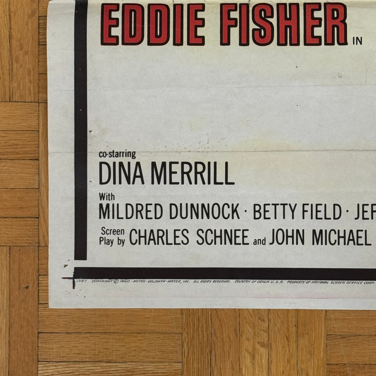 Vintage Movie Poster Butterfield 8 1960 Elizabeth Taylor Film