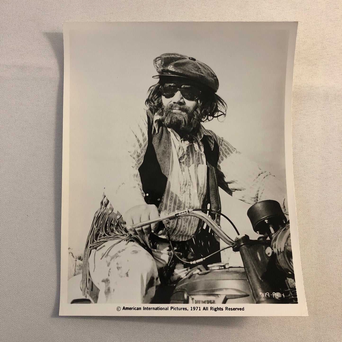 1971 Biker Motorcycle Rider Bike Press Photo Photograph Movie ?