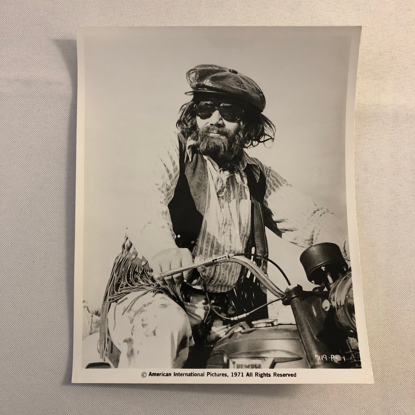 1971 Biker Motorcycle Rider Bike Press Photo Photograph Movie ?