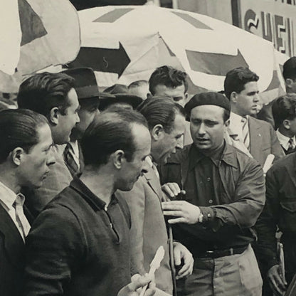 Vintage Racing Driver Photo Photograph Juan Manuel Fangio Brescia 1950