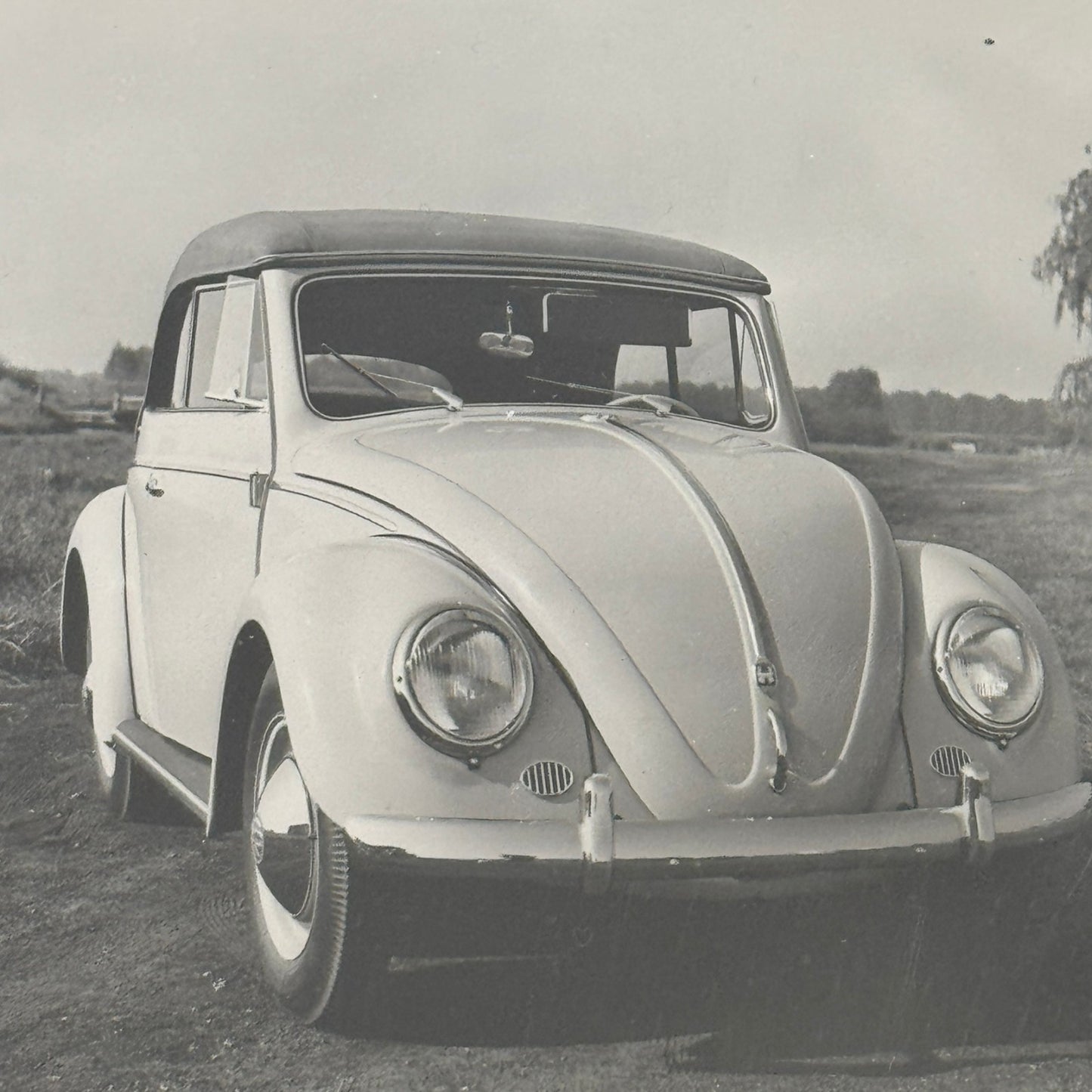 Vintage Volkswagen Beetle Convertible Photo Photograph Print