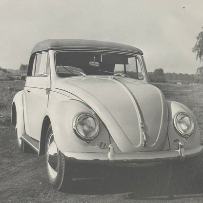 Vintage Volkswagen Beetle Convertible Photo Photograph Print