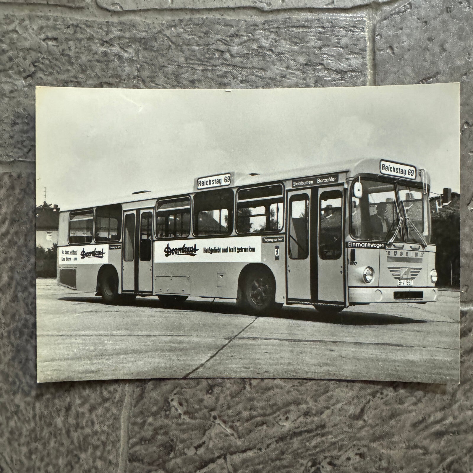Vintage Bus Photo and Postcard Lot 6x German