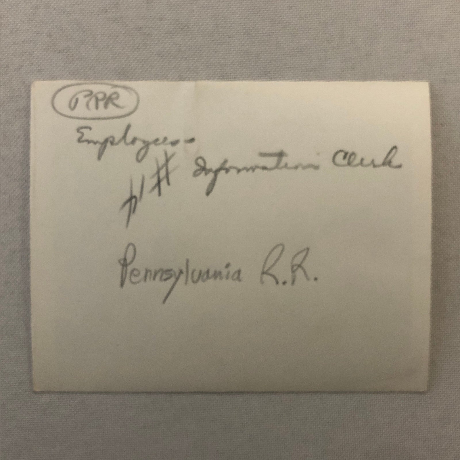 PRR Pennsylvania Railroad Employee Portrait Photo Photograph Train Rail Railway