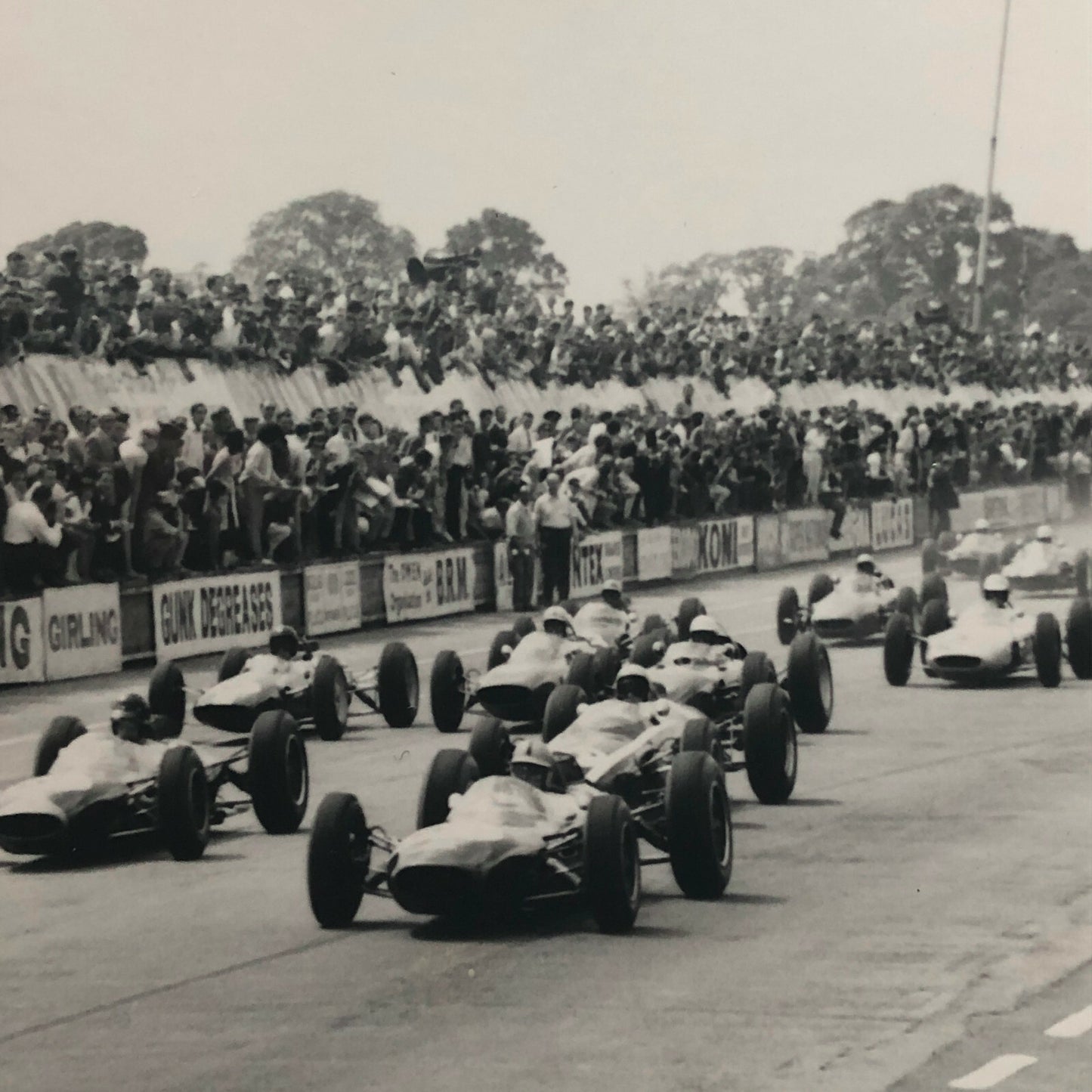 Vintage Grand Prix Car Racing Photo Photograph - Dan Gurney + Bernard Cahier 