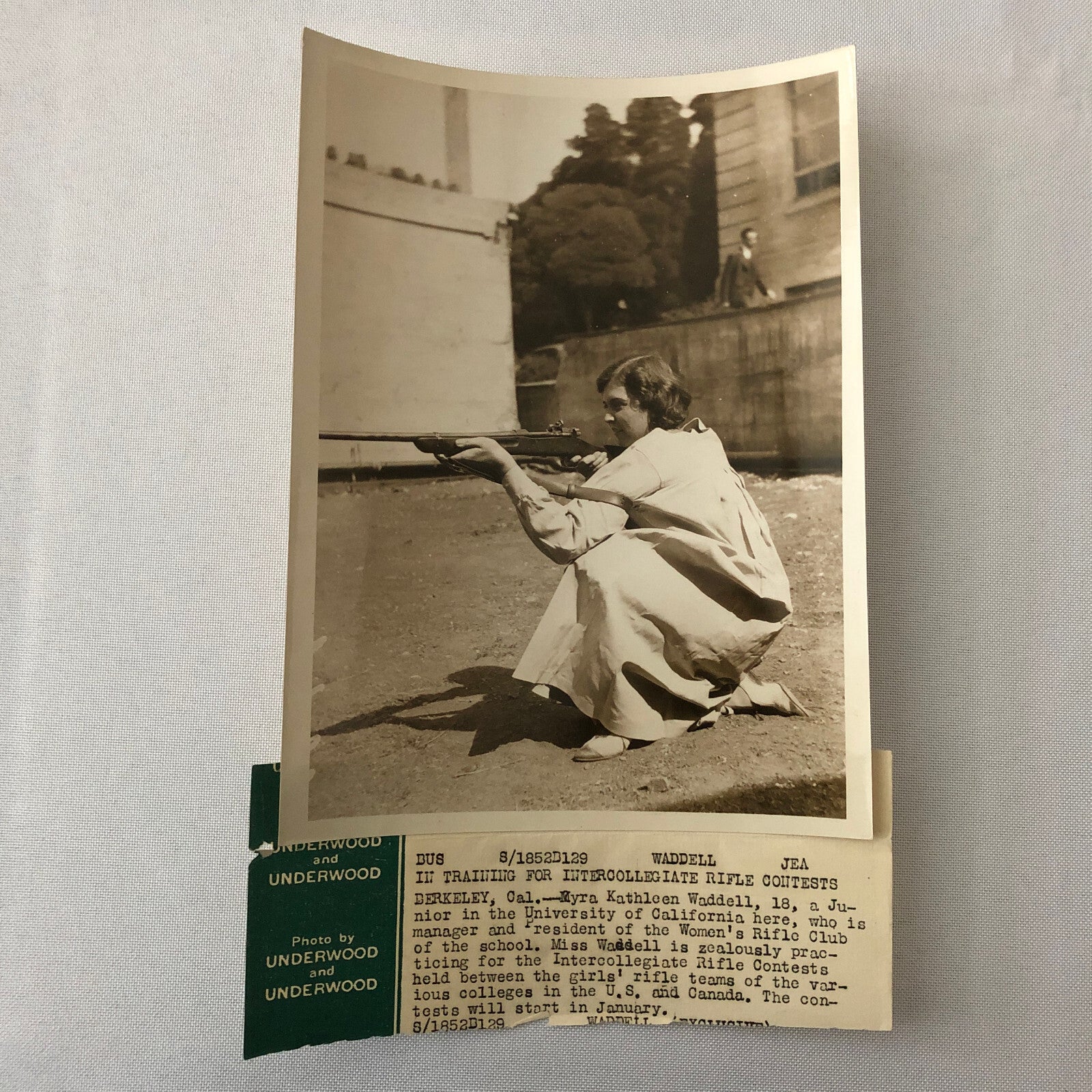 Press Photo Photograph Rifle Shooting Competition Underwood and Underwood