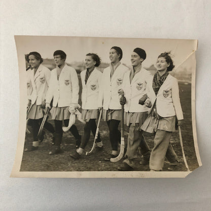 Press Photo Photograph Ulster Women's Field Hockey Team 1933 Underwood