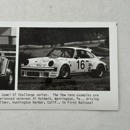 Vintage Porsche Turbo Racing Photo Photograph Camel GT Challenge George Follmer