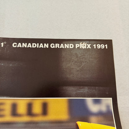 Pirelli Tire 1991 Canadian Grand Prix Racing Poster Nelson Piquet Roberto Moreno