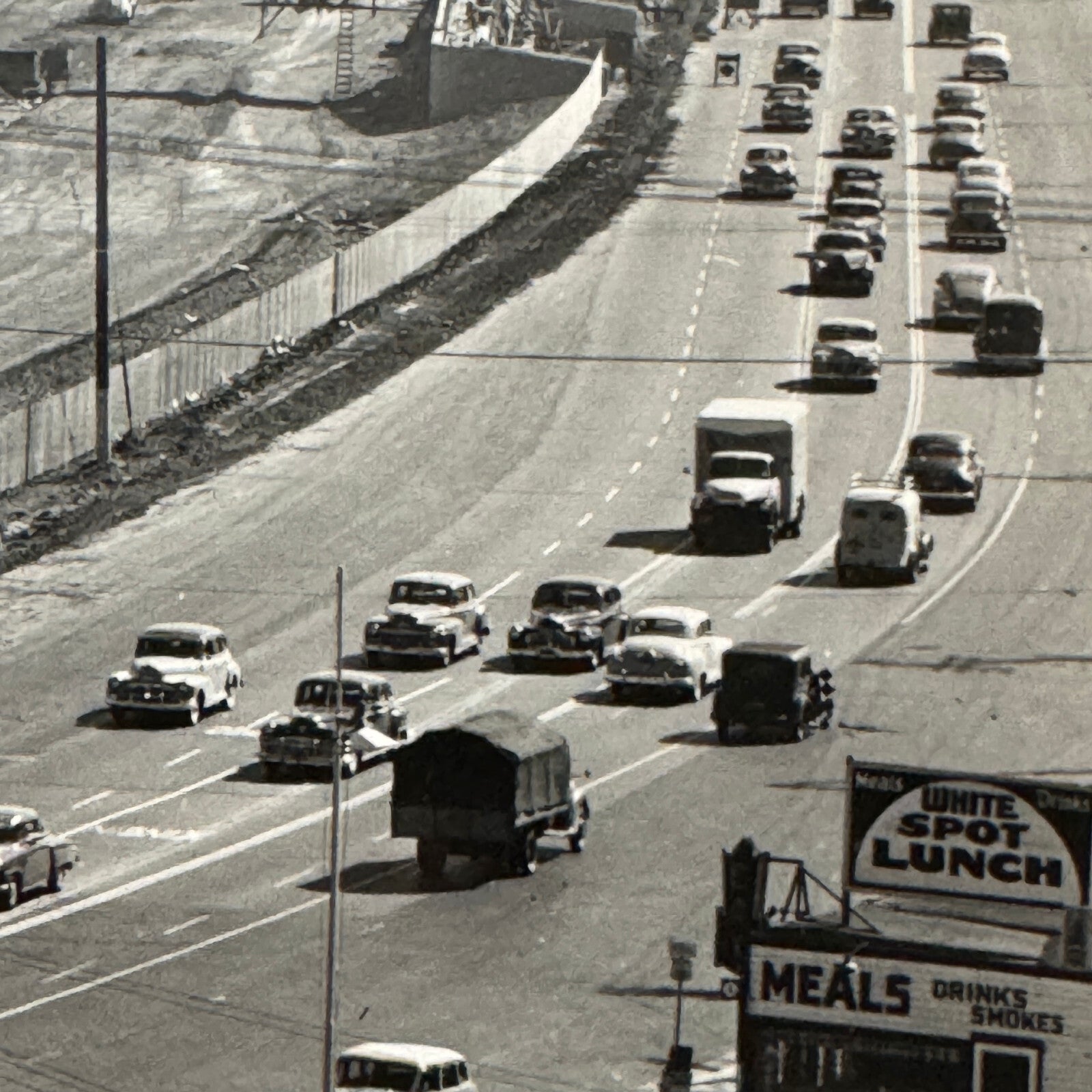 Vintage Cars on California Highway Photo Photograph Print Associated Press