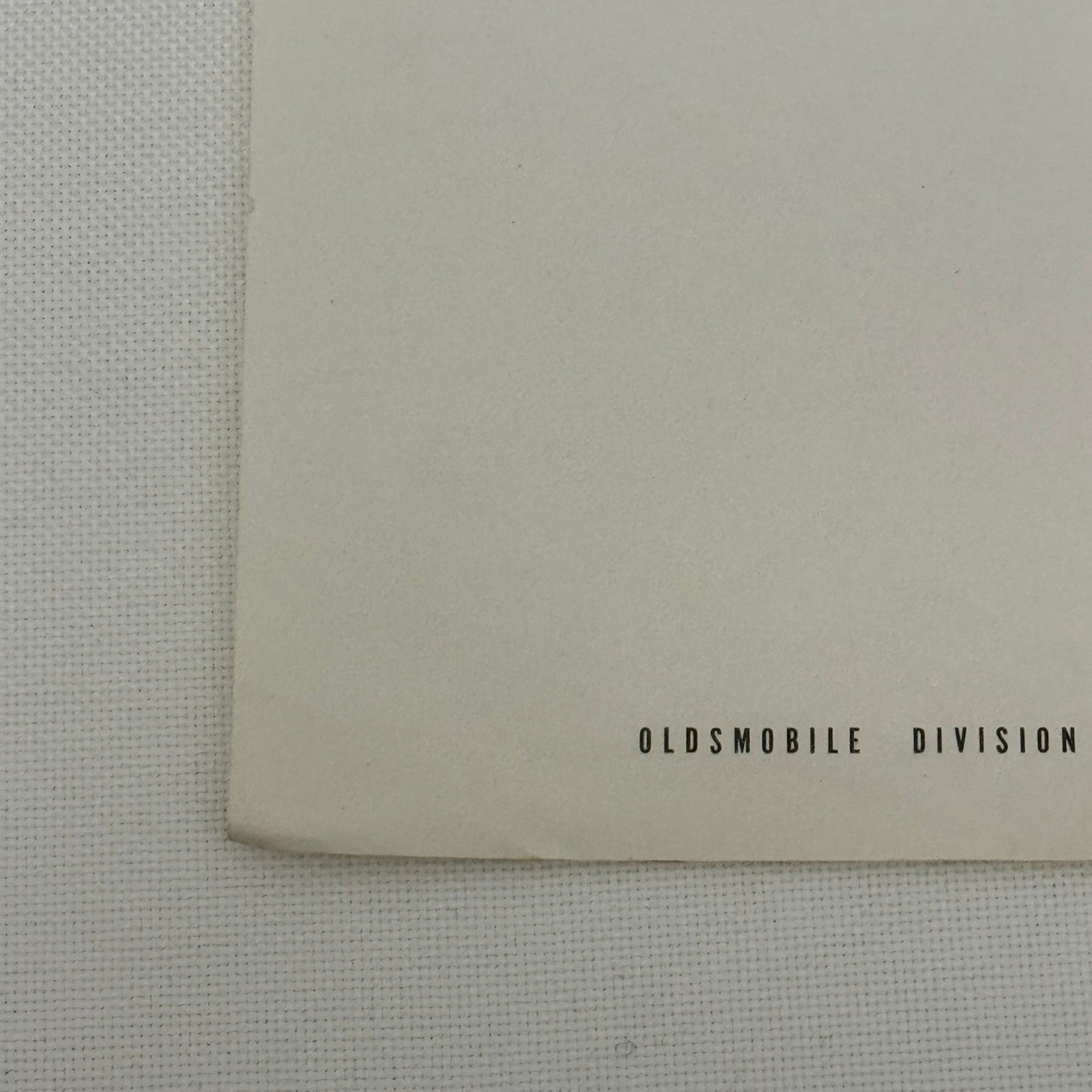 1954 Oldsmobile Letter Letterhead Vintage Document Signed Publicity Director