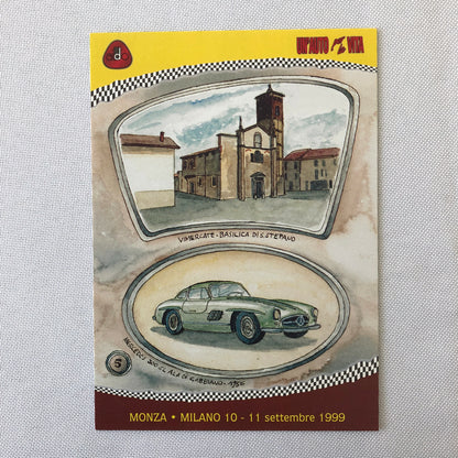 Italian Collector Car Postcard Set of 6 Alfa Romeo 6C Ferrari 500 Fiat Jaguar + 