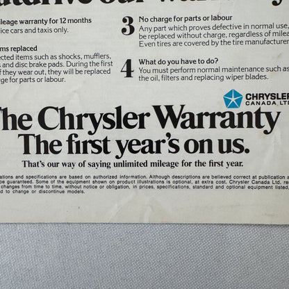 1976 Chrysler Cordoba Car Sales Brochure Catalog Advertising