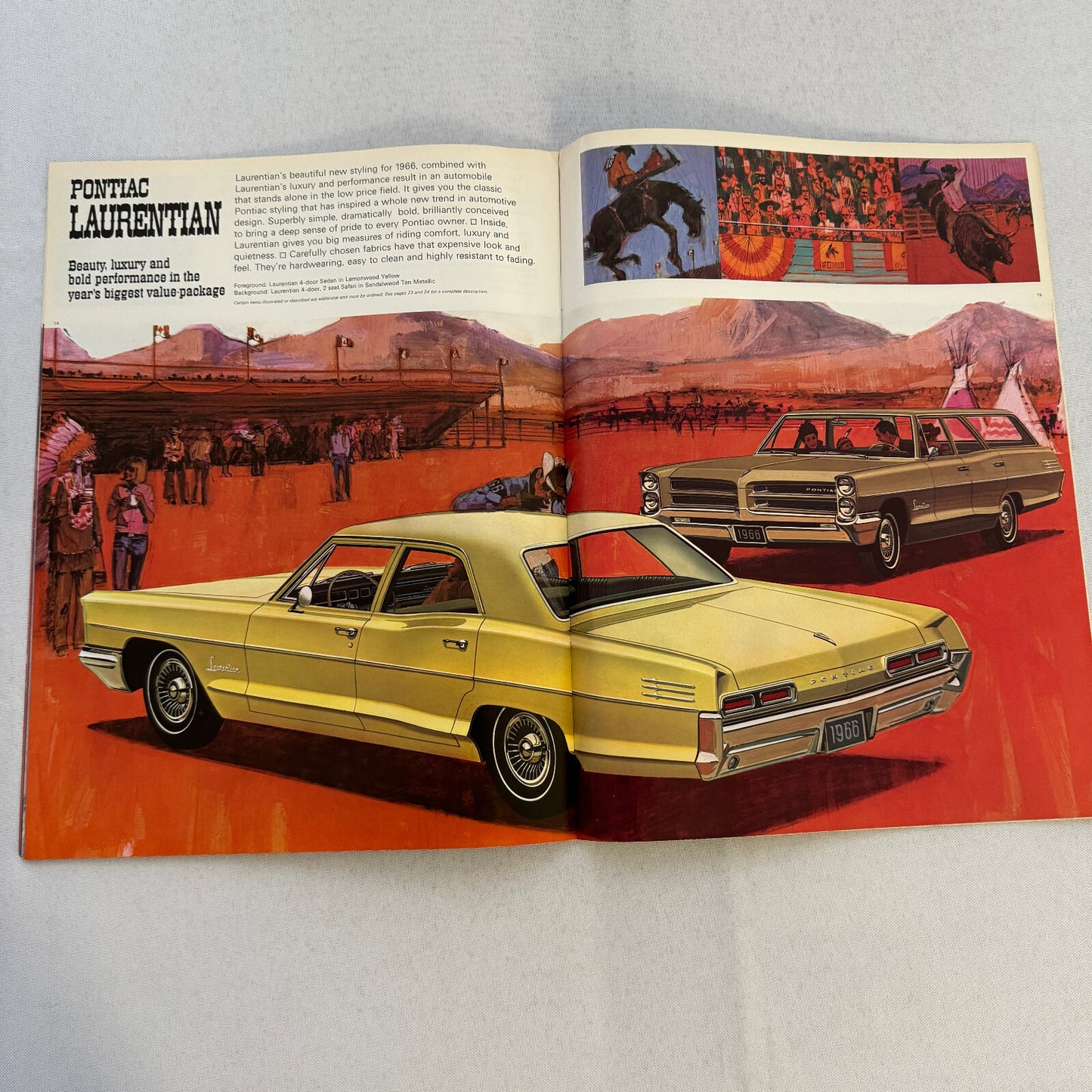 1966 Pontiac Sales Brochure Catalog Grand Parisienne Laurentian Strato Chief