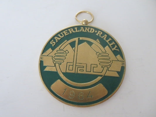 1964 Sauerland Rally Car Club Rally Badge Emblem Vintage European Piece