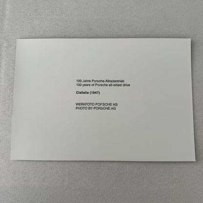 1947 Cisitalia Racing Car Porsche Factory Press Photo Photograph Print