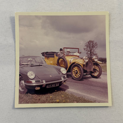 Vintage Porsche 911 with Anique Car Automobile Photo Photograph Print