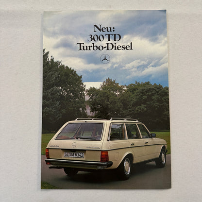 Mercedes Benz 300 TD Turbo Diesel Station Wagon Brochure Advertising GERMAN