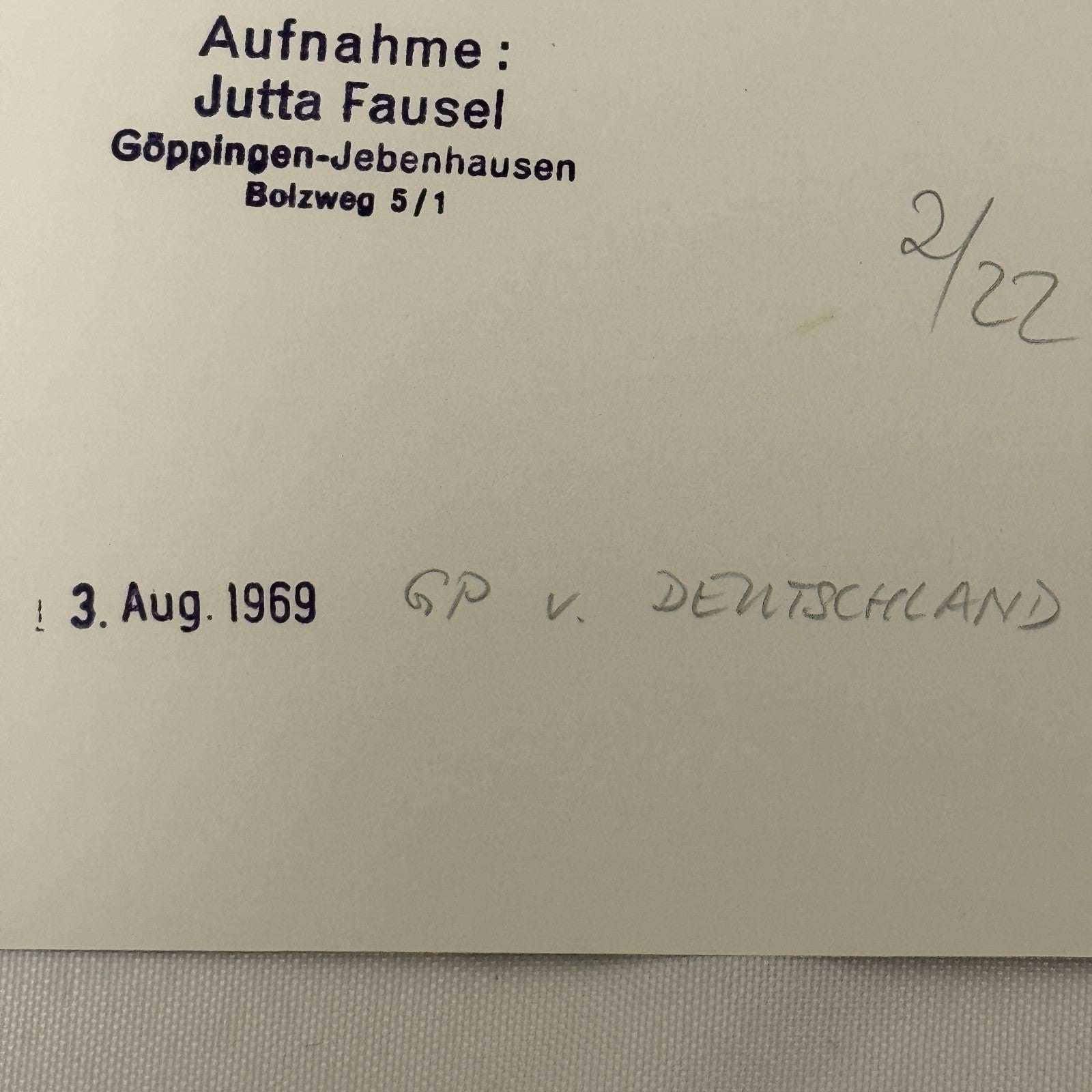 Vintage Racing Photo JP Beltoise 1969 German Grand Prix Motorsport Photograph