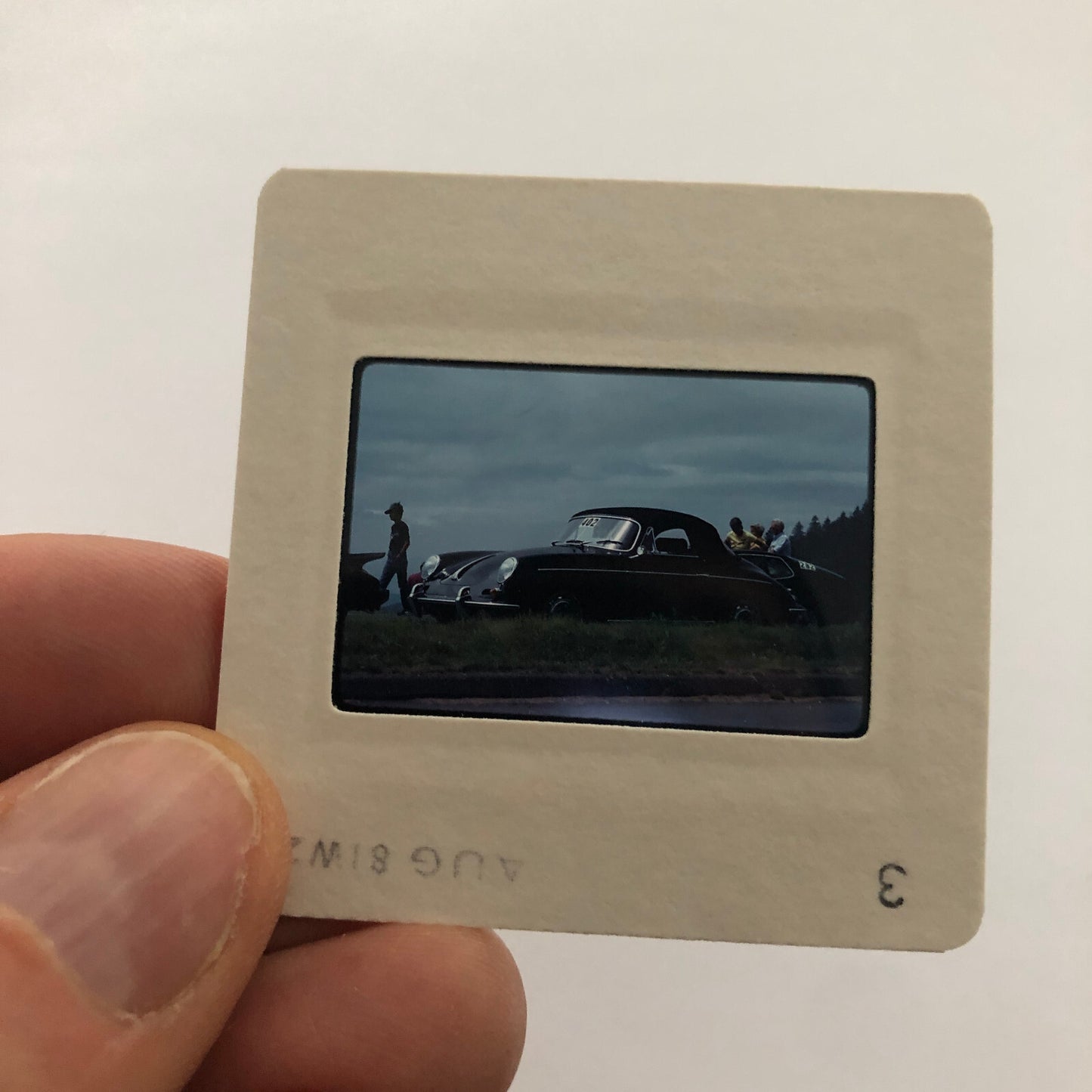 Porsche 356 Convertible Cabriolet Car 35mm Photo Slide Vintage 1981