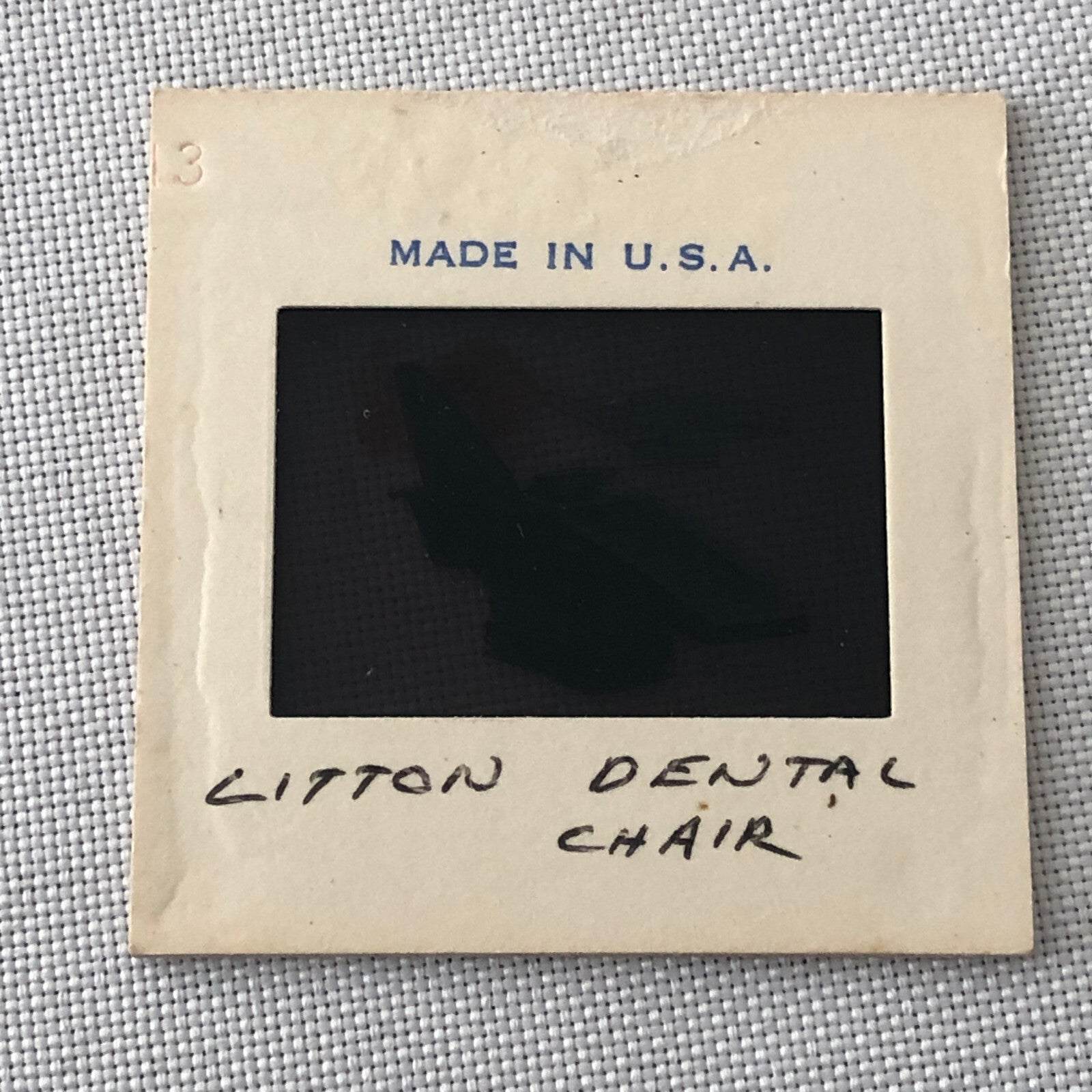 35MM Vintage Photo Slide Product Design Sketch of Dentist Dental Chair