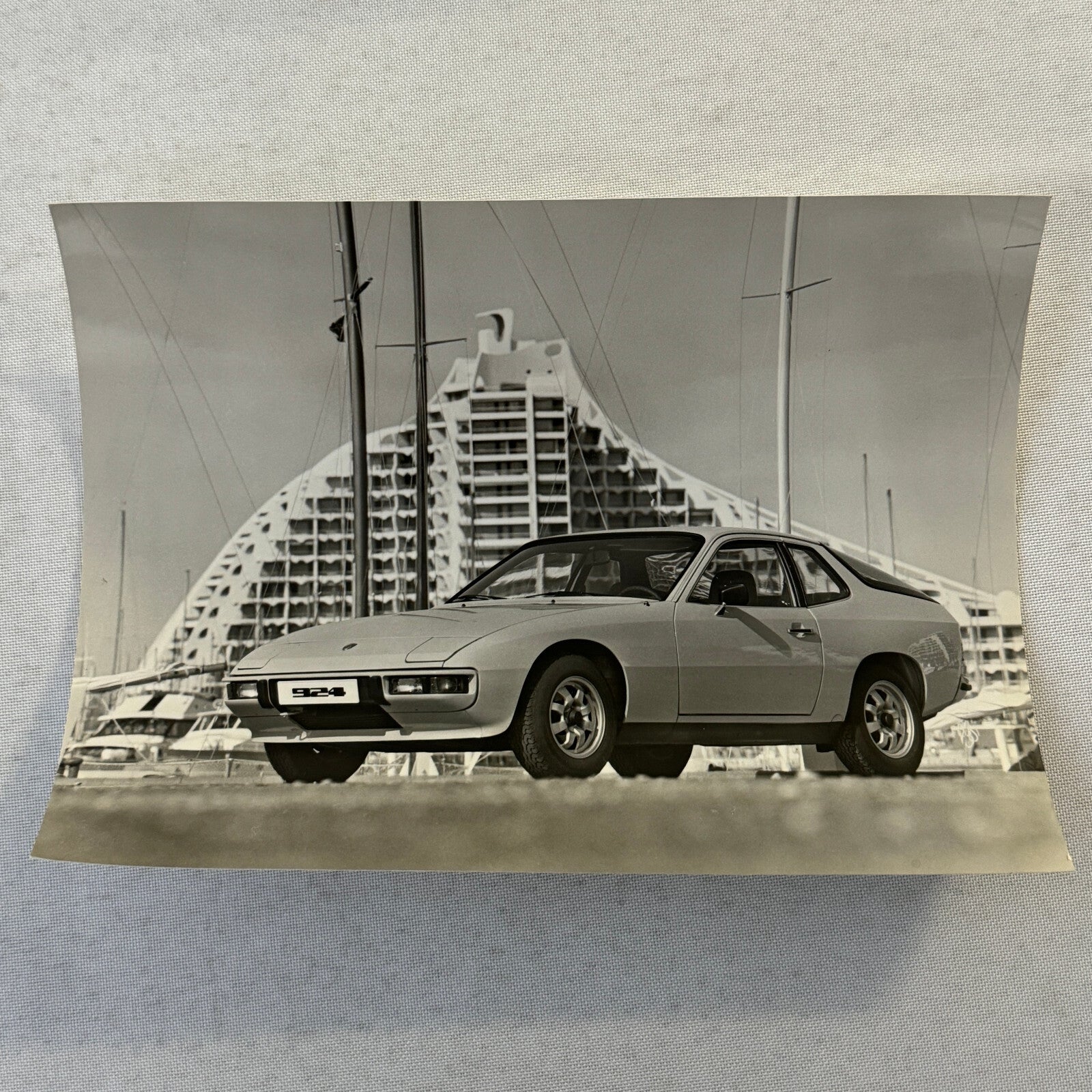 Porsche 924 Car Factory Press Photo Photograph Vintage