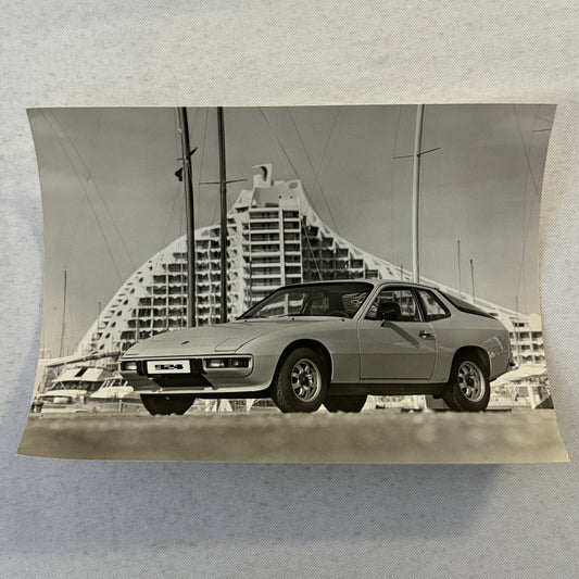 Porsche 924 Car Factory Press Photo Photograph Vintage