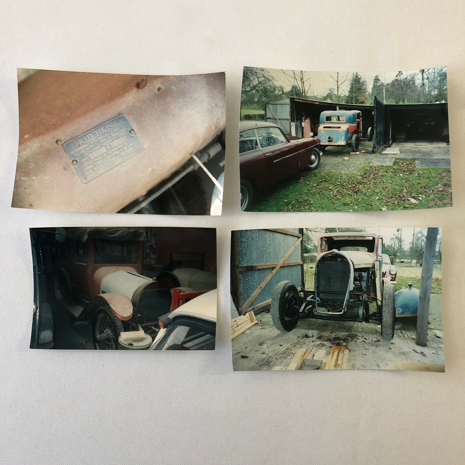 Vintage Hotchkiss Car Barn Find Junk Yard Parts Photo Photograph Print Lot of 11