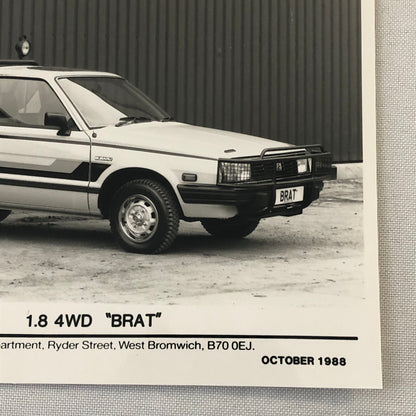 1988 1989 Subaru Brat 1.8 AWD Factory Press Photo Photograph Print UK