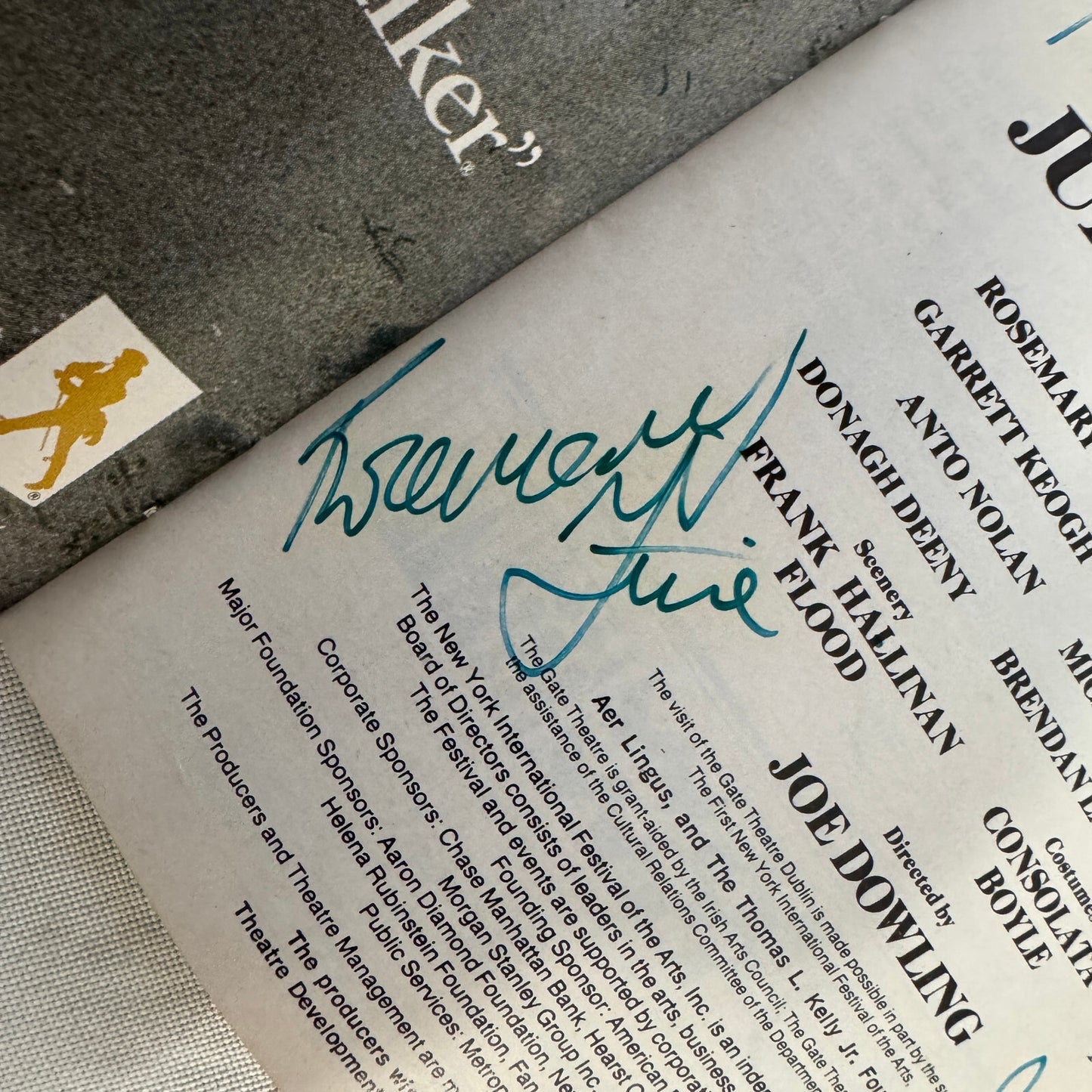 Juno and the Paycock Cast Signed Playbill 1988 Autographed Maureen Potter +