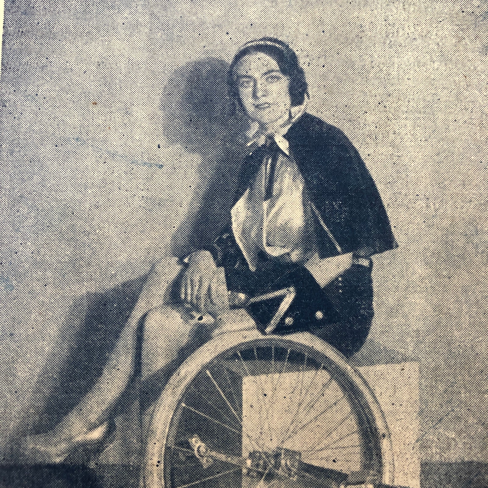 Circus Performer Woman with Unicycle Souvenir Card Postcard Miss Adrienne