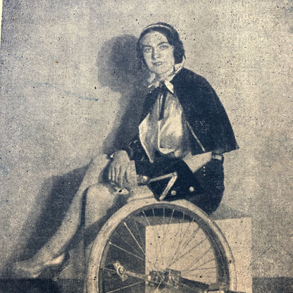 Circus Performer Woman with Unicycle Souvenir Card Postcard Miss Adrienne