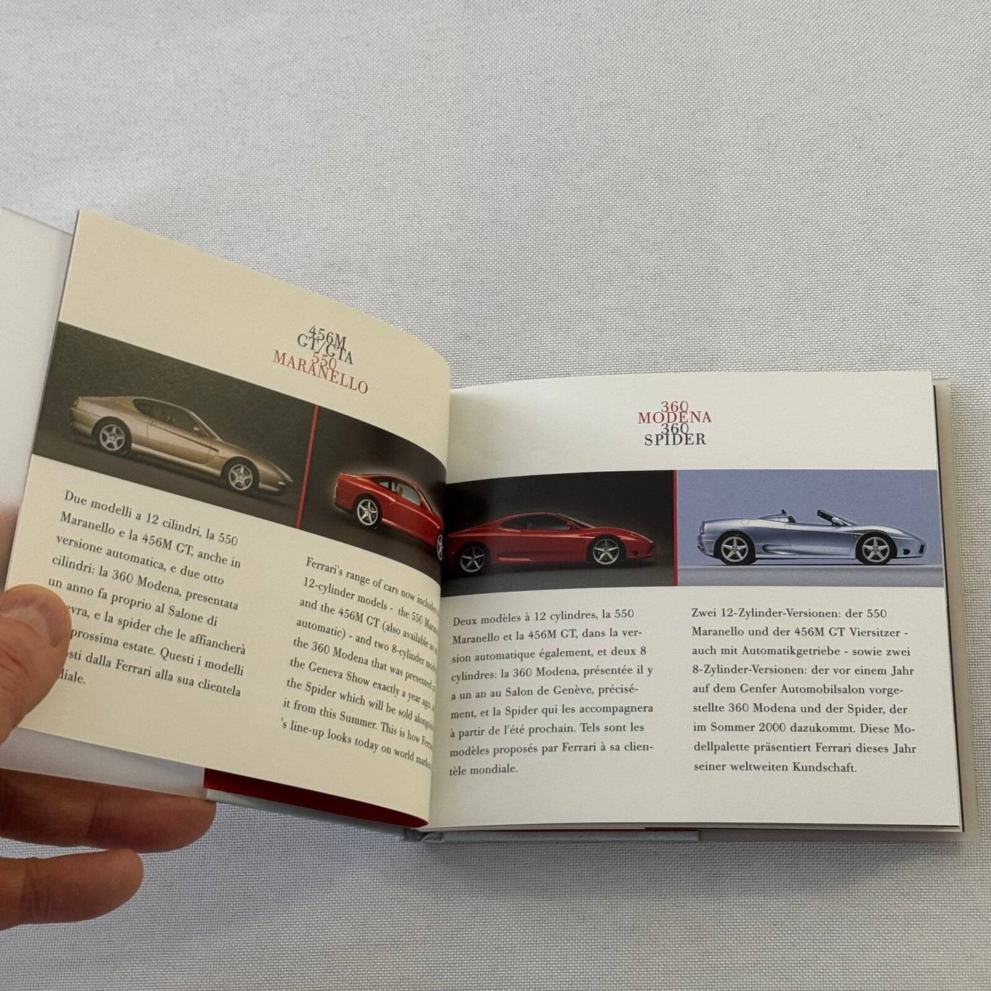 2000 Ferrari Press Kit CD Brochure Ferrari 360 Spider 550 Maranello 456 GT