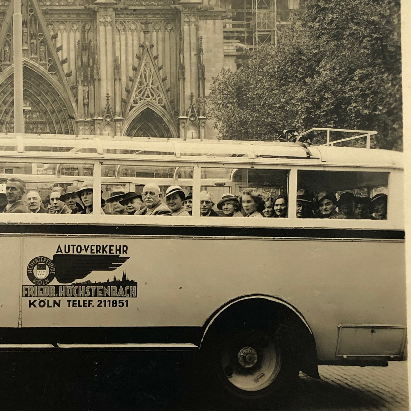 Vintage Bus Photo Photograph European Postcard Post Card 