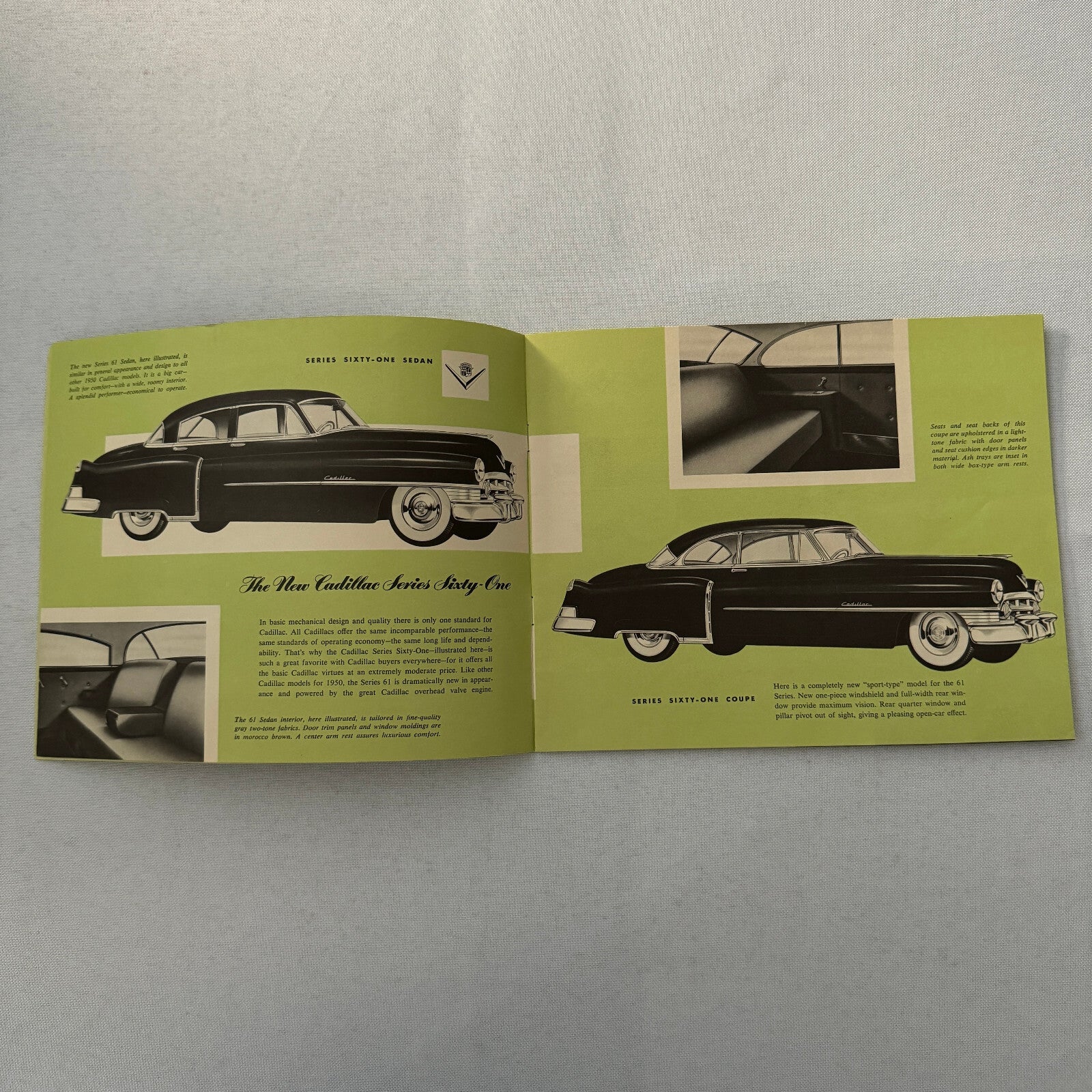1950 Cadillac Sales Brochure Catalog Sixty One Sixty Two Coupe de Ville Special