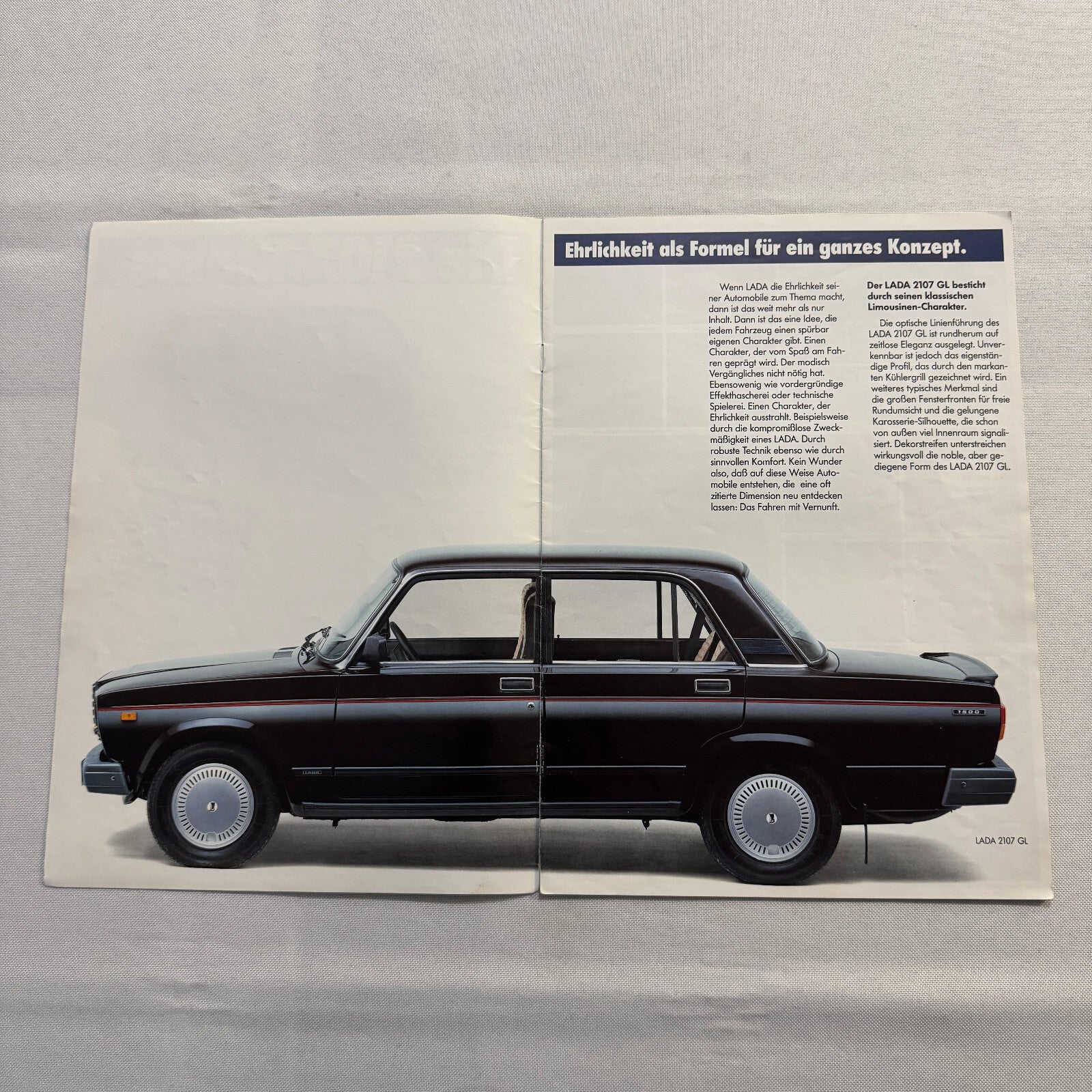 Lada 2107 Car Sales Brochure Catalog Advertising German Text Vintage