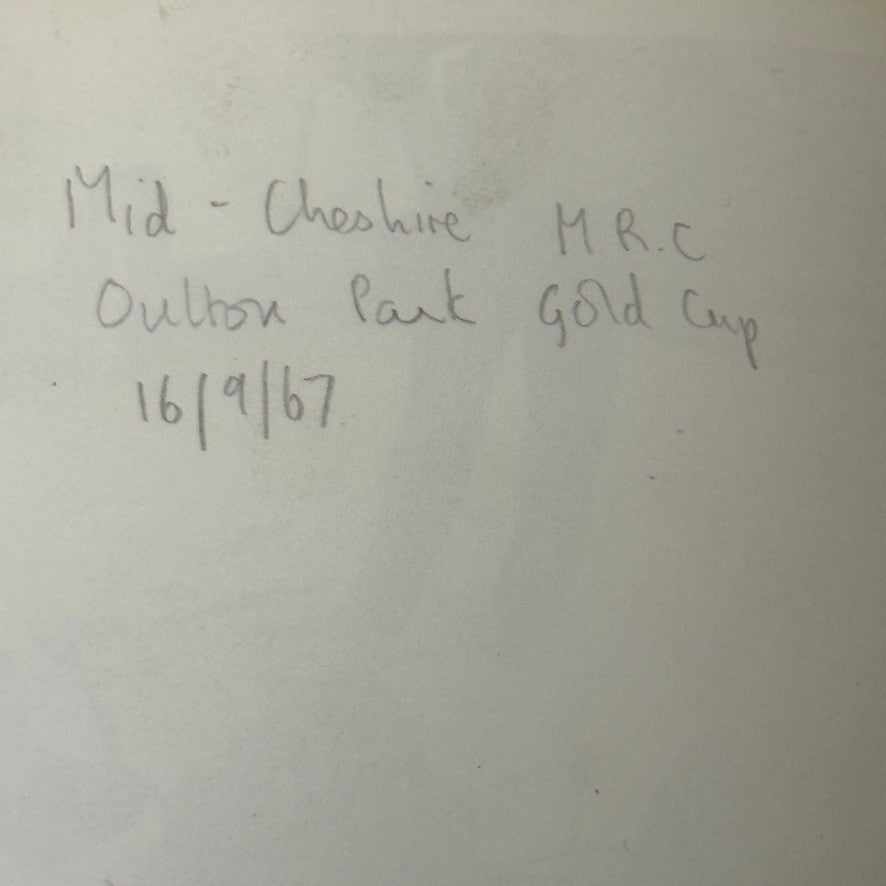 Vintage Racing Photo Oulton Park Gold Cup 1967 Driver and Child Car Motorsport