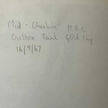 Vintage Racing Photo Oulton Park Gold Cup 1967 Driver and Child Car Motorsport