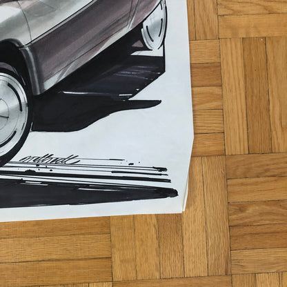 Car Styling Concept Illustration Art Drawing Sketch Vintage NOTTRODT
