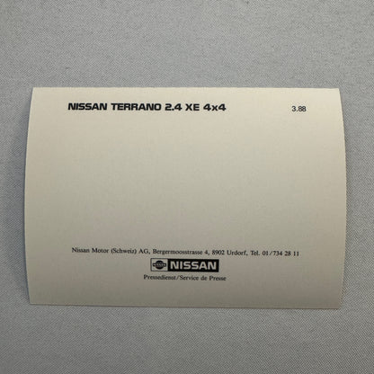1988 Nissan Terrano XE SUV Factory Press Photo Photograph Print Vintage