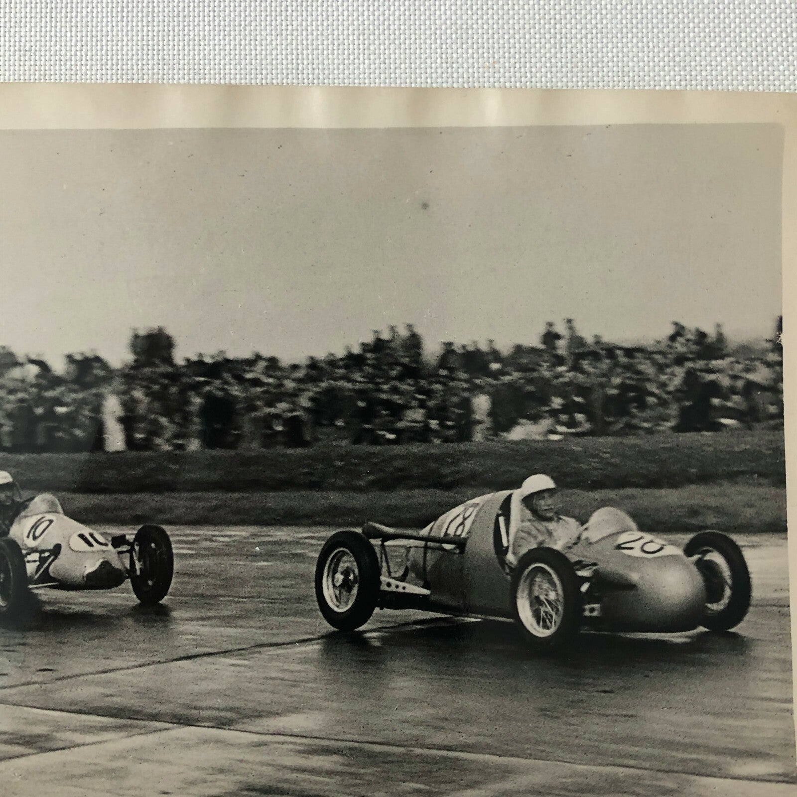 1952 Stirling Moss Racing Photo Photograph Silverstone Kieft Car with Cooper 