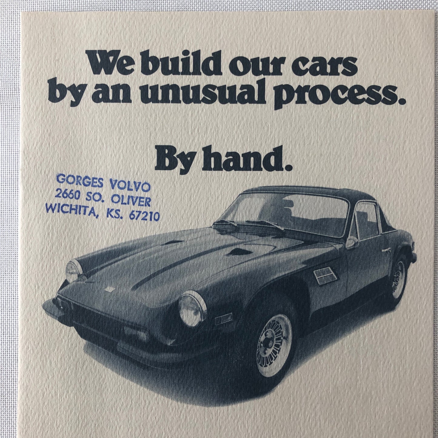 Vintage TVR Car Sales Brochure Catalog Advertising