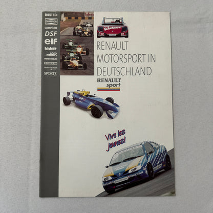 Renault Sport Racing Brochure GERMAN TEXT Renault Megane Cup Sport Spider +