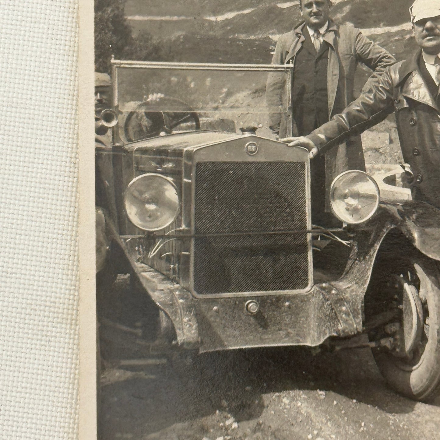 Vintage Photo Photograph Print Men with Early Automobile Antique