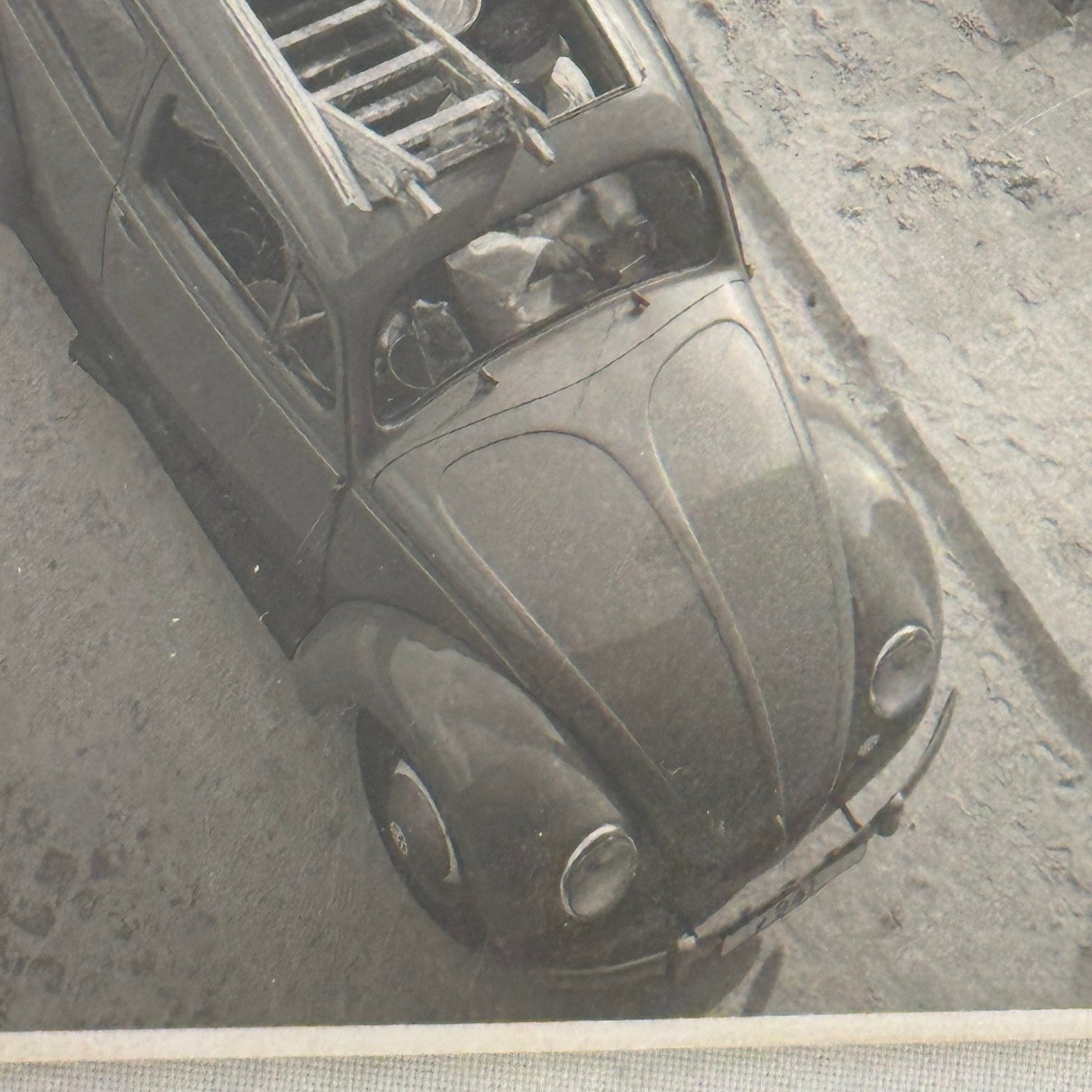 Vintage Volkswagen Beetle Convertible Photo Photograph Print