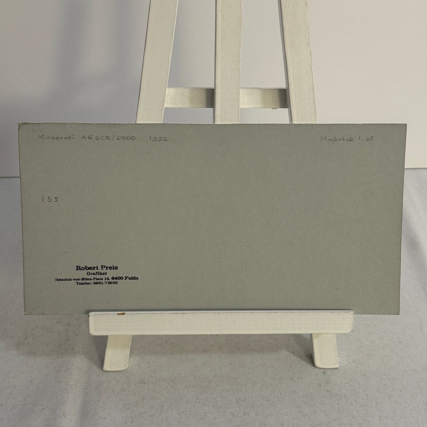 1952 Maserati A6 GCS 2000 Roadster Car Illustration Hand Drawn Art Vintage