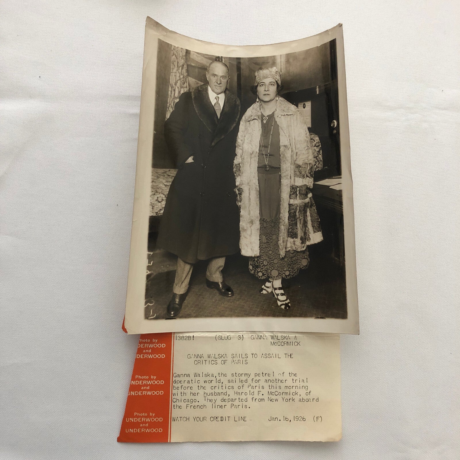 Press Photo Photograph Opera Star Ganna Walska 1926 Underwood & Underwood