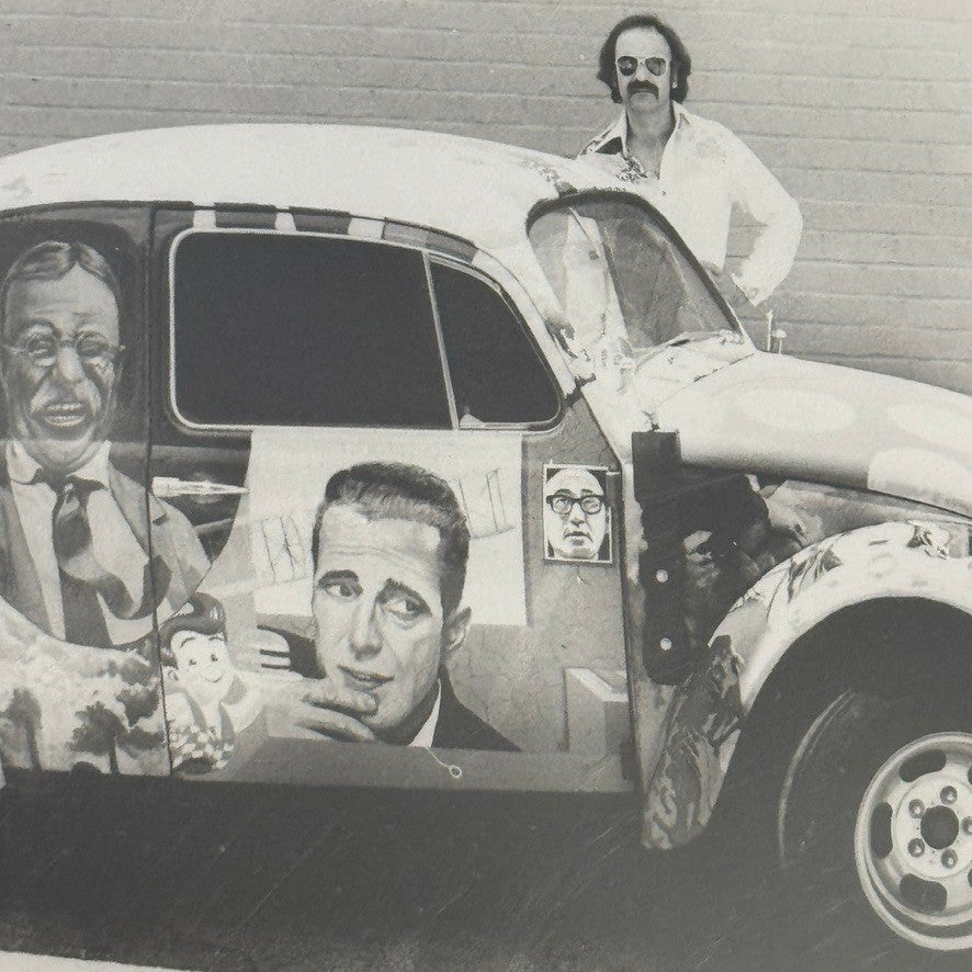 Vintage Volkswagen Beetle Art Car Press Photo Photograph Bash Horn Eric Clapton